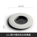 Axyaa Ceramic Nest Plate | Stone Texture | European Style | High-End Hotel Dining