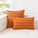 Axyaa Cotton Linen Cut Flowers Pillowcase: Nordic Style Cushion Cover Home Decor