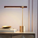 Axyaa Wood Grain LED Desk Lamp for Hotel, Bedroom, and Study
