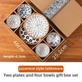 Axyaa Mini Ceramic Plates for BBQ, Sashimi, Sushi, Dipping Sauce, Snacks, Fruit, Desserts