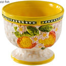 Axyaa Ceramic High-Footed Breakfast Bowl with Lid & Snack Plate