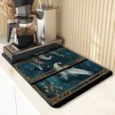 Axyaa Kitchen Drying Mat with Crane Plant Design and Absorbent Quick Dry Technology