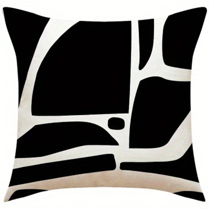 Geometric Line Pillowcase: Modern Nordic Style Home Decor by Axyaa