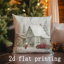 Snowy Village Pillow Covers by Axyaa - Cozy Home Decor for Sofa, Bedroom & Car