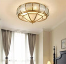 Axyaa Nordic Copper Ceiling Light Glass Lampshade Retro Loft Fixture