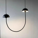 Axyaa Modern Curved Mushroom Pendant Light - Nordic Minimalist Designer Fixture