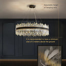 Axyaa Luxury Crystal Chandelier Black Gold LED Modern Home Decoration Dining Room Light