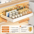 Axyaa Retractable Kitchen Drawer Storage Rack with Slide Rails - Spice Box Organizer