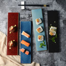 Axyaa Ceramic Sushi & Sashimi Plate - Long Japanese Dessert Serving Tray