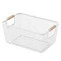 Axyaa Metal Desktop Storage Basket with Wood Handle
