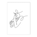 Minimalist Axyaa Mother and Child Wall Art Print for Home Decor
