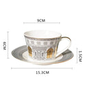 Axyaa Gold-plated Face Animal Ceramic Coffee Cup | Fine Bone Teacup | Home Decor & Gift