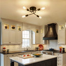 Axyaa Retro Wrought Iron Ceiling Light Chandelier for Bedroom and Living Room