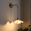 Axyaa Nordic Copper LED Wall Light Fixture: Modern Interior Lamp for Bedroom, Bathroom, Balcony
