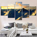Swiss Alps Landscape Canvas Wall Art by Axyaa: Nature Painting for Home Decor