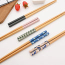 Axyaa Bamboo Chopsticks Set - 5 Pair Reusable Japanese Style Multicolor Wood