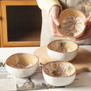 Axyaa Camellia Ceramic Underglaze Tableware - Antique Home Creative Dining Collection
