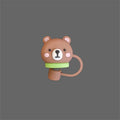 Axyaa Kawaii Silicone Straw Topper Cover for Tumblers & Bottles