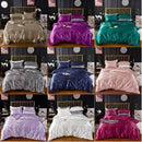 Axyaa Silky Satin Queen Duvet Cover Set - Luxury King Size Bedding