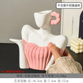 Axyaa Woman Statue Ceramic Vase | Home Decoration Flower Arrangement Accessory