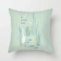 Axyaa Sea Turtle & Bird Pillowcase - Single Print Sofa Case for Children's Bedroom
