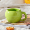 Axyaa Apple Ceramic Coffee Cup Set for Couples - Creative Christmas Gift