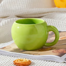 Axyaa Apple Ceramic Coffee Cup Set for Couples - Creative Christmas Gift