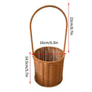 Axyaa Wicker Picnic Basket Tote Handle Storage Rustic Life Shopping Organizer