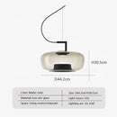 Axyaa Double Layer Glass Pendant Lamp LED Hanging Light for Home and Business Decor