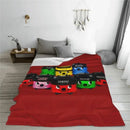 Axyaa Retro Anime Knitted Blanket Coral Fleece Soft Throw for Car Sofa Bedroom