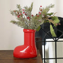 Axyaa Red Shoes Ceramic Vase Boots Flower Pot Home Decoration Accessory