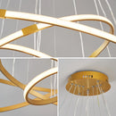 Axyaa Modern LED Pendant Light in Black/Grey/Gold for Indoor Spaces