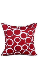 Axyaa Wine Red Square Throw Pillow Cover 45x45 - Autumn Decor Pillowcase