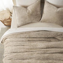 Axyaa Soft Velvet Quilt Set | Luxurious Striped Bedding | Queen Size Comforter