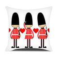 Axyaa London Guard Street Scene Cushion Cover - Cute Cartoon Design