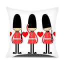 Axyaa London Guard Street Scene Cushion Cover - Cute Cartoon Design