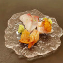 Axyaa Glass Plate for Sashimi Sushi & Western Desserts, Creative Hotel Tableware