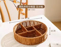 Axyaa Fruit Tray and Candy Box Set, Imitation Rattan Woven Basket