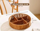Axyaa Fruit Tray and Candy Box Set, Imitation Rattan Woven Basket
