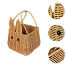 Axyaa Rattan Hand-Woven Storage Basket Brown