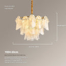 Axyaa Glass Chandeliers LED Hanging Lamps for Wedding Party Villa Staircase Lighting