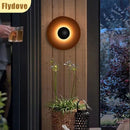 Axyaa Circular Wood Grain LED Wall Lamp for Modern Living Room Lighting