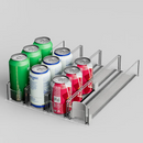 Axyaa Beverage Spring Pusher Organizer for Fridge, Automatic Drink Dispenser Shelf