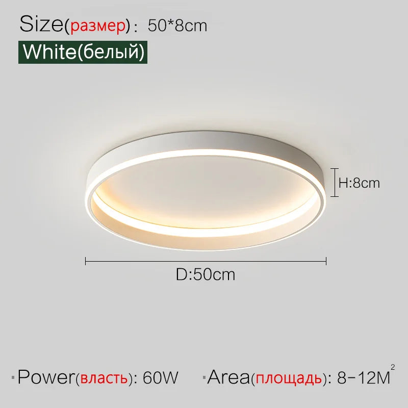 Axyaa Bedroom Ceiling Lamp LED Modern Minimalist Nordic Master Bedroom Lighting