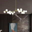 Axyaa Modern Glass Ball Molecular LED Ceiling Chandelier for Home Lighting