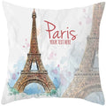 Axyaa French Landscape Pillowcase: Custom European-style Cushion Cover for Home Decor