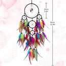 Colorful Feather Dream Catcher Tree of Life Pendant by Axyaa