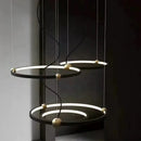 Axyaa Creative Light Circle Pendant - Modern Minimalist Bedroom and Living Room Art