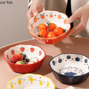 Axyaa Flower Fruit Pattern Ceramic Bowl Set