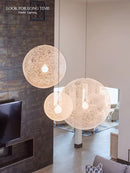 Axyaa Rattan Ball Chandelier: Nordic Minimalist Pendant Lights for Stylish Home Decor